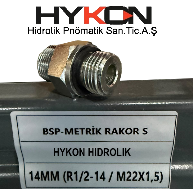 BSP METRIC FITTING (S) 14MM R1/2" 14 M22X1.5