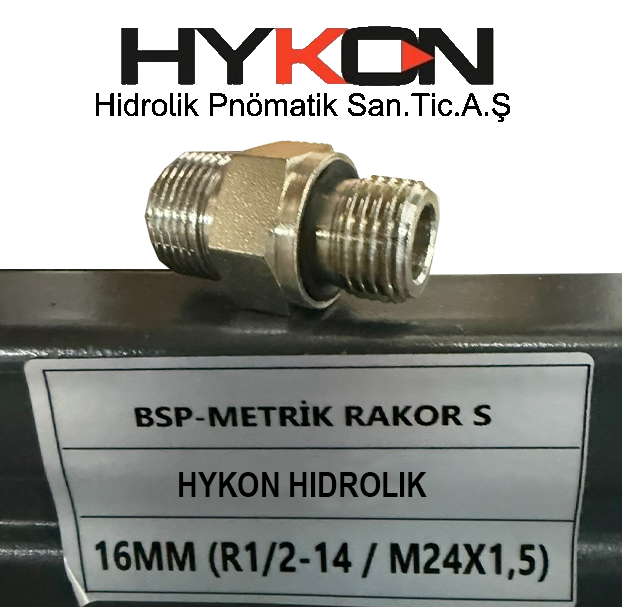 BSP METRIC FITTING (S) 16MM  R1/2"-14 M24X1.5