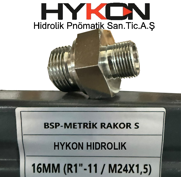 BSP METRIC FITTING (S) 16MM R1"-11 M24X1.5