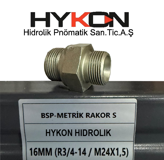 BSP METRIC FITTING (S) 16MM-R3/4"-14 M24X1.5
