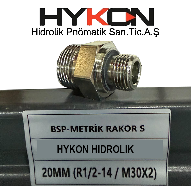 BSP METRIC FITTING (S) 20MM R1/2"-14 M30X2