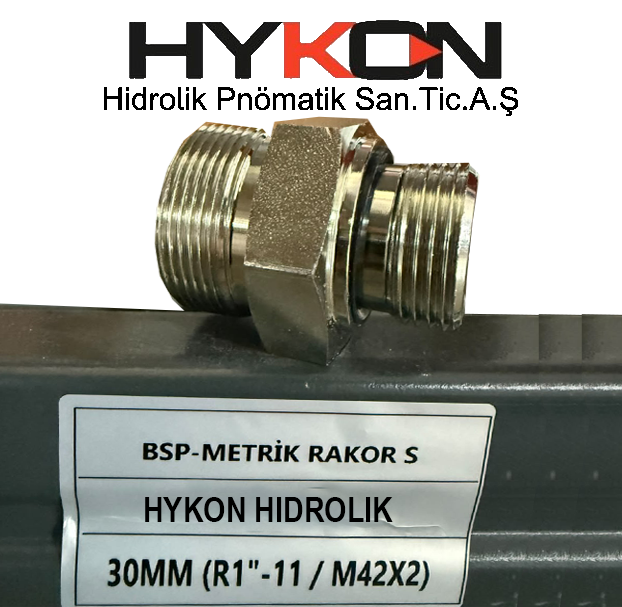 BSP METRIC FITTING (S) 30MM-R1"-11 M42X2